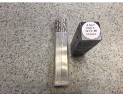 Hss twist drill bit "ground" 4mm long reach (pk10)